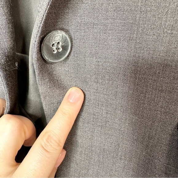 Theory Wool Blend Grey Single Button Blazer Jacket Academia Preppy Women’s 6 - Picture 2 of 16